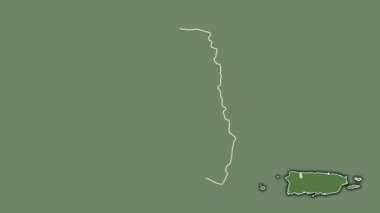 Camuy, Porto Riko, soyutlanmış ve soyutlanmış. Uydu