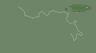 Ceiba, Porto Riko, dışlanmış ve izole edilmiş. Uydu