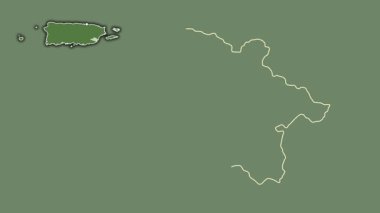 Yabucoa, Porto Riko, sürülmüş ve izole edilmiş. Uydu