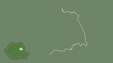 Bacau, Romanya, sürülmüş ve izole edilmiş. Uydu