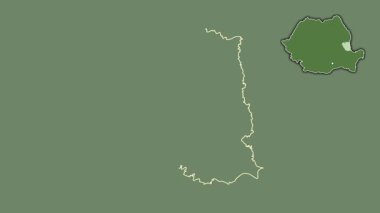 Galati, Romanya, sürülmüş ve izole edilmiş. Uydu