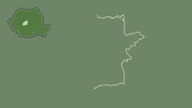 Romanya 'nın Sibiu kenti, sürülmüş ve izole edilmiş. Uydu