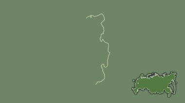 Astrakhan, Rusya, soyutlanmış ve soyutlanmış. Uydu