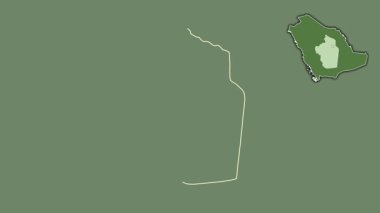 Ar Riyad, Suudi Arabistan, sürüldü ve izole edildi. Uydu