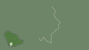 Asir, Suudi Arabistan, sürüldü ve izole edildi. Uydu