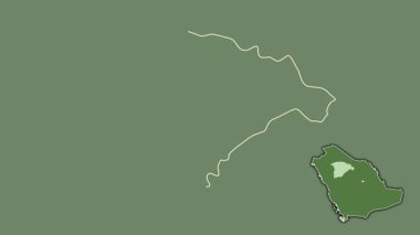 Ha 'il, Suudi Arabistan, soyutlanmış ve soyutlanmış. Uydu