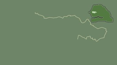 Diourbel, Senegal, soyutlanmış ve dışlanmış. Uydu