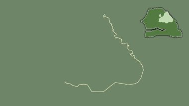 Matam, Senegal, soyutlanmış ve soyutlanmış. Uydu