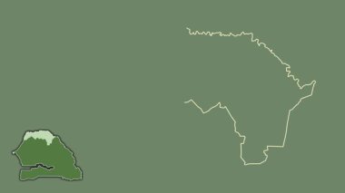 Saint-Louis, Senegal, çıkarılmış ve izole edilmiş. Uydu