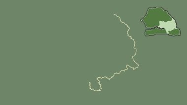 Tambacounda, Senegal, çıkarılmış ve izole edilmiş. Uydu