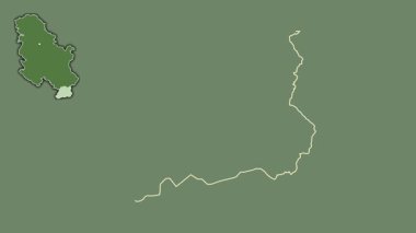 Sırbistan 'ın Pcinjski kenti, boşaltılmış ve izole edilmiş. Uydu