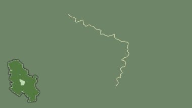 Sırbistan 'ın Sumadijski kenti, sürülmüş ve izole edilmiş. Uydu