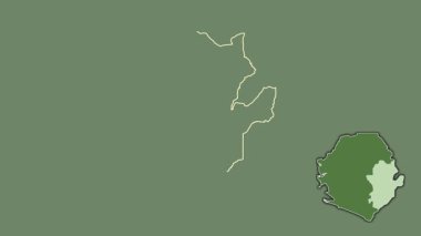 Doğu, Sierra Leone, çıkarılmış ve izole edilmiş. Uydu