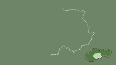 Banskobystricky, Slovakya, çıkarılmış ve izole edilmiş. Uydu