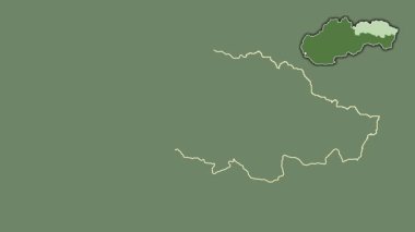 Presovsky, Slovakya, dışlanmış ve izole edilmiş. Uydu