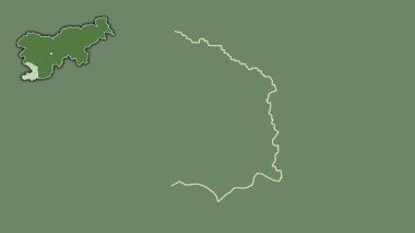 Obalno-kraska, Slovenya, boşaltılmış ve izole edilmiş. Uydu