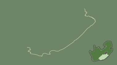 Doğu Burnu, Güney Afrika, boşaltılmış ve izole edilmiş. Uydu