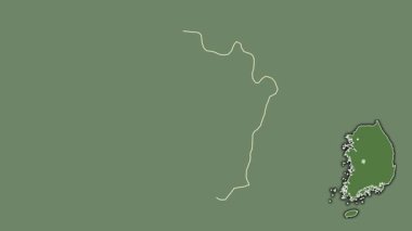 Daejeon, Güney Kore, sürülmüş ve izole edilmiş. Uydu