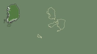 Incheon, Güney Kore, boşaltılmış ve izole edilmiş. Uydu