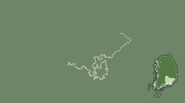 Gyeongsangnam-do, Güney Kore, sürülmüş ve izole edilmiş. Uydu