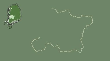 Jeollabuk-do, Güney Kore, sürülmüş ve izole edilmiş. Uydu