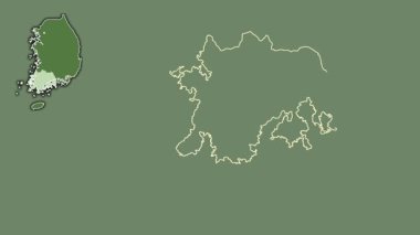 Jeollanam-do, Güney Kore, çıkarılmış ve izole edilmiş. Uydu