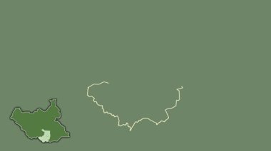 Merkez Ekvator, Güney Sudan, boşaltılmış ve izole edilmiş. Uydu