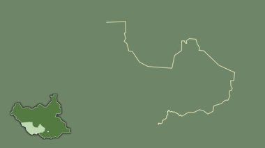 Batı Ekvator, Güney Sudan, boşaltılmış ve izole edilmiş. Uydu