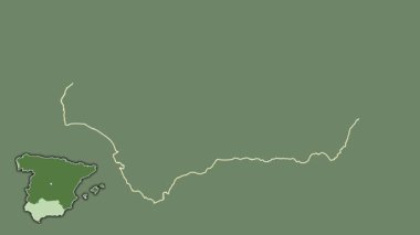 Endülüs, İspanya, soyutlanmış ve soyutlanmış. Uydu