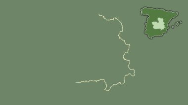 Castilla-La Mancha, İspanya, dışlanmış ve izole edilmiş. Uydu