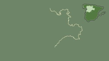 Castilla y Leon, İspanya, soyutlanmış ve soyutlanmış. Uydu