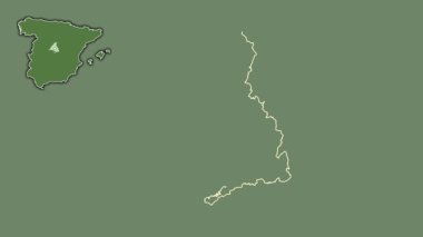 Comunidad de Madrid, İspanya, boşaltılmış ve izole edilmiş. Uydu