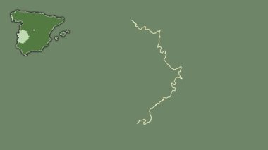 Extremadura, İspanya, dışlanmış ve izole edilmiş. Uydu