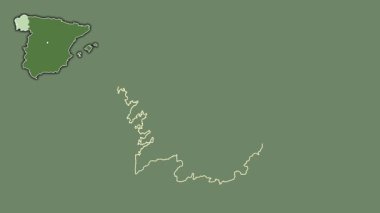 Galiçya, İspanya, dışlanmış ve izole edilmiş. Uydu