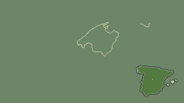 Islas Baleares, İspanya, dışlanmış ve izole edilmiş. Uydu