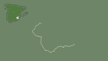 İspanya, Murcia bölgesi, boşaltılmış ve izole edilmiş. Uydu