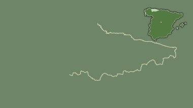Principado de Asturias, İspanya, dışlanmış ve izole edilmiş. Uydu