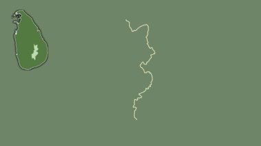 Badulla, Sri Lanka, soyutlanmış ve soyutlanmış. Uydu