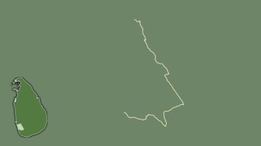 Kalutara, Sri Lanka, soyutlanmış ve soyutlanmış. Uydu