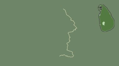 Kegalle, Sri Lanka, soyutlanmış ve soyutlanmış. Uydu