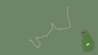 Kandy, Sri Lanka, soyutlanmış ve soyutlanmış. Uydu