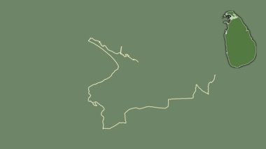 Kilinochchi, Sri Lanka, çıkarılmış ve izole edilmiş. Uydu