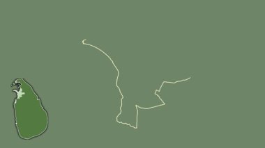 Mannar, Sri Lanka, soyutlanmış ve soyutlanmış. Uydu