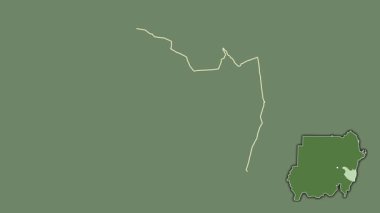 Al Qadarif, Sudan, sürülmüş ve izole edilmiş. Uydu