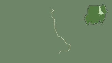 Sudan, Nil Nehri, boşaltılmış ve izole edilmiş. Uydu