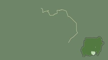 Güney Kurdufan, Sudan, boşaltılmış ve izole edilmiş. Uydu