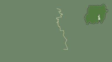 Beyaz Nil, Sudan, boşaltılmış ve izole edilmiş. Uydu