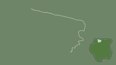 Coronie, Surinam, soyutlanmış ve soyutlanmış. Uydu