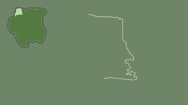 Nickerie, Surinam, soyutlanmış ve soyutlanmış. Uydu