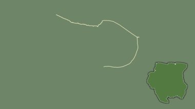 Paramaribo, Surinam, çıkarılmış ve izole edilmiş. Uydu